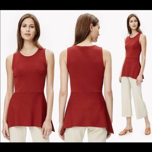 New Theory Kalora Lustrate peplum stretch knit top